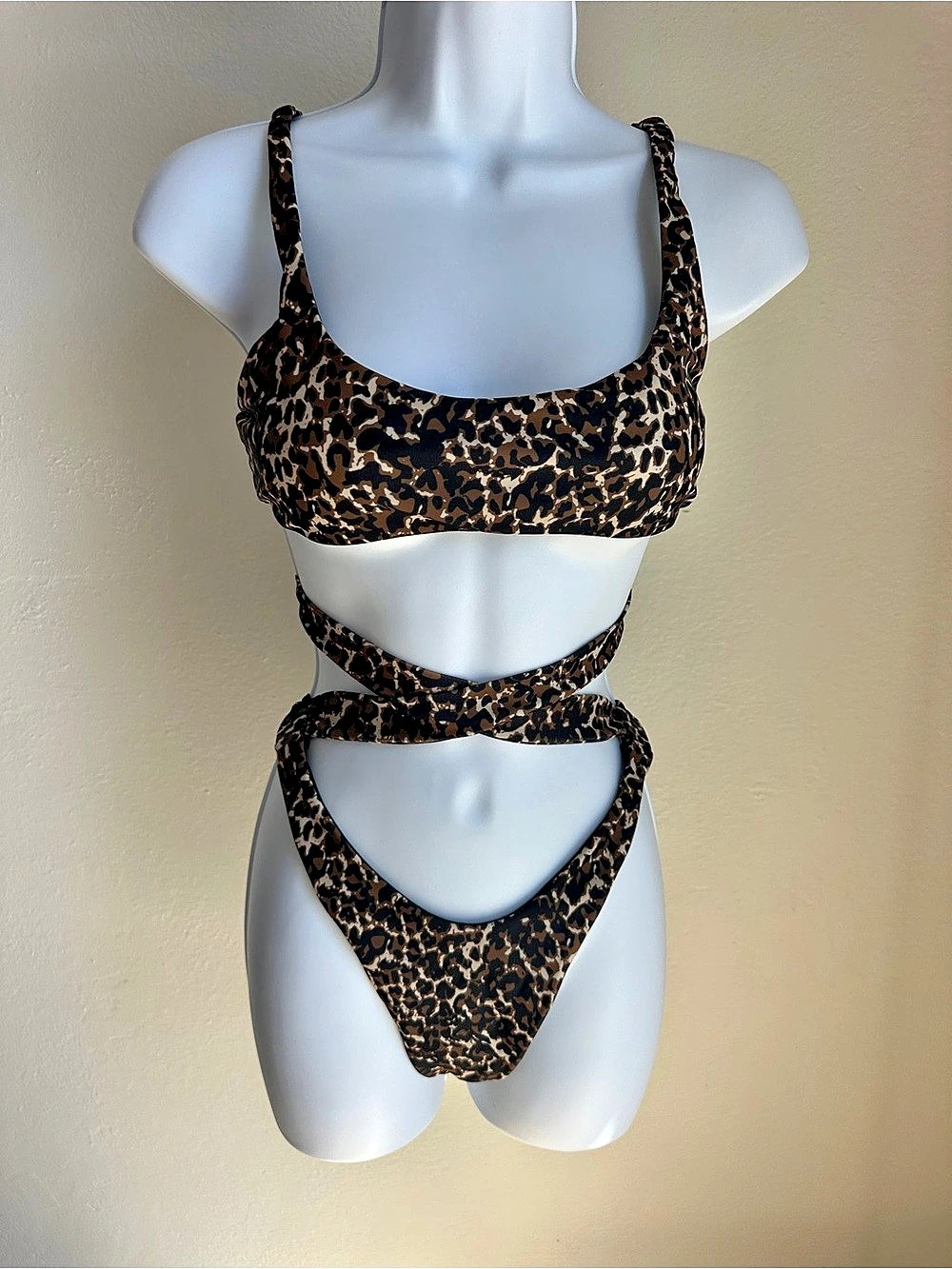 Leopard Print String Bikini